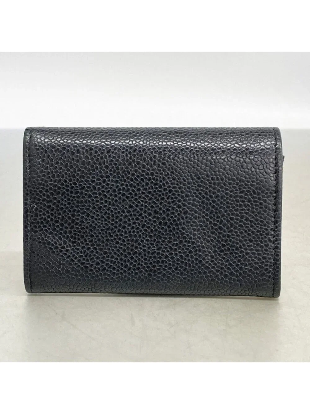 Chanel Coin Case Caviar Leather Black Silver